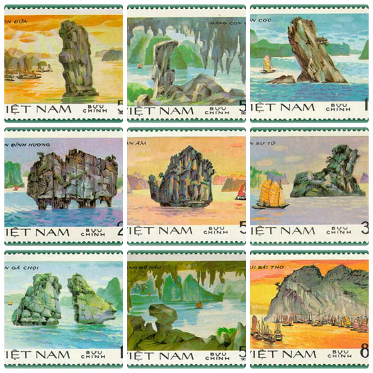 The second set of stamps about Ha Long Bay published in 1984