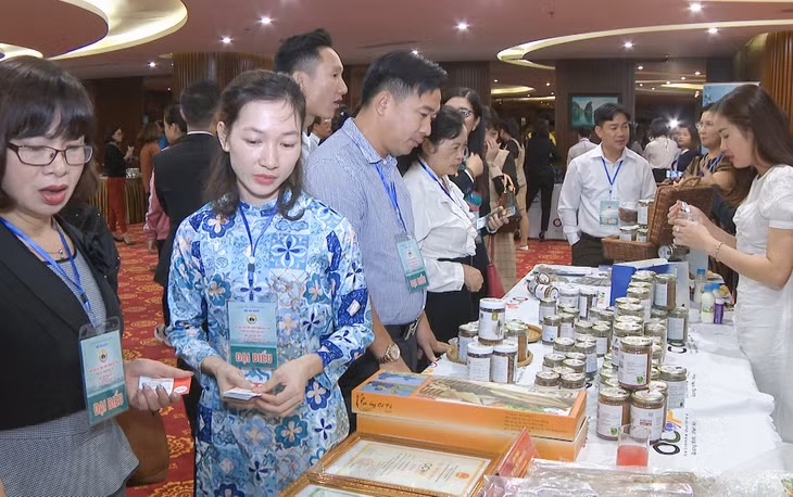 Attendants visit OCOP display stall at the workshop 