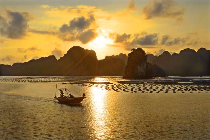 Sunset on Bai Tu Long Bay