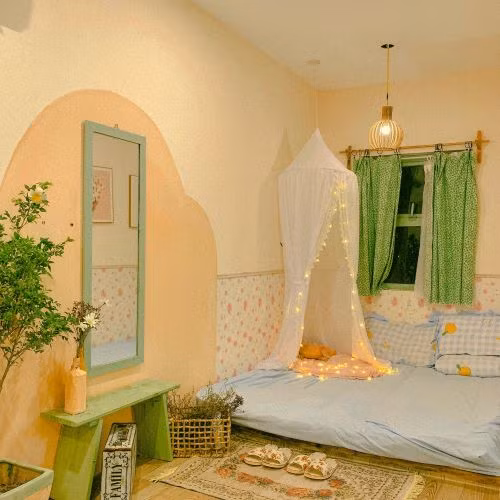 Inside an apartment in Nashi café & homestay