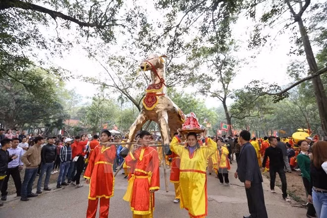 Giong Festival of Phu Dong and Soc temples was named part of intangible cultural heritage of humanity in 2010 (Photo VNA)