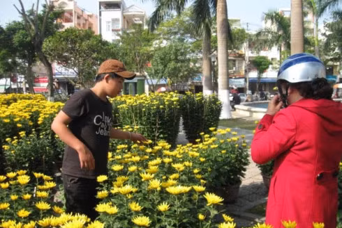 Danang people buy flowers to decorate their houses during Tet. (Photo: danviet.vn)