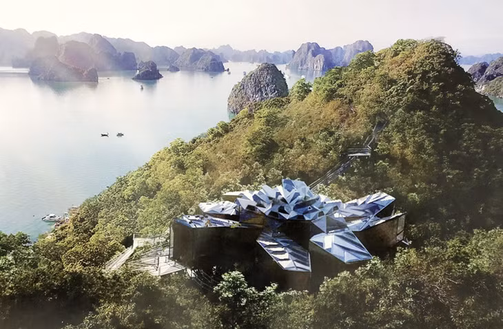 The project’s highlight is the exhibition centre and the scenic area which are designed as nine flower petals