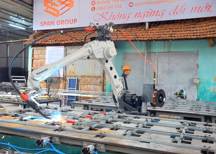 Steel frame formwork production line of SPAN Construction and Technology Development Joint Stock Company.