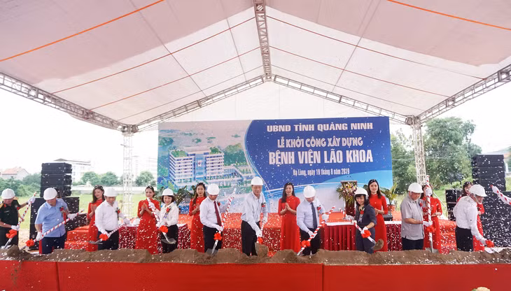 At the groundbreaking ceremony