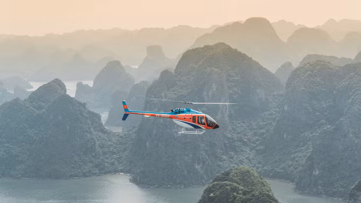 Helicopter tours of Halong Bay began operating this year