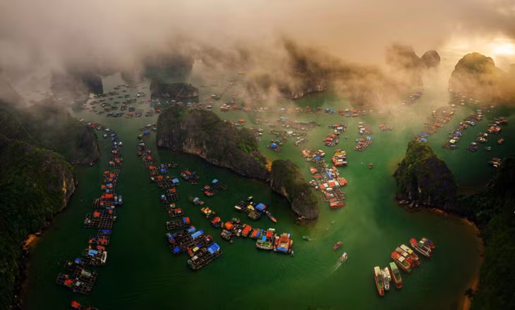A photo of Lan Ha Bay taken by Vietnamese photographer Nguyen Tan Tuan is commended in the single image category.