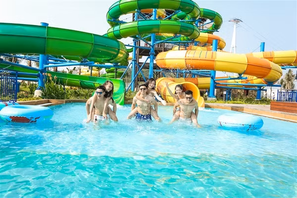 Typhoon water park attracts tourists in the summer.