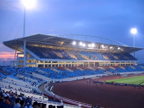  My Dinh National Stadium in Hanoi, where international football games are held.