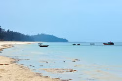 Relaxing: The sun slowly sets over Van Chai Beach.