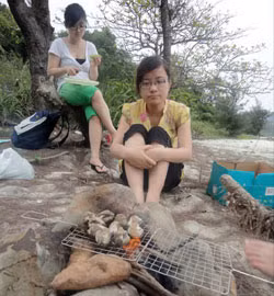  What’s cookin’? Tourists enjoy a barbeque on Van Chai beach. (Photos: VNS)