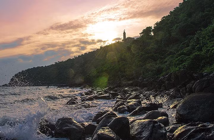  Vinh Thuc Island in Quang Ninh Province is a natural paradise where the leaves of sun dappled trees are rustled by the sea breeze.