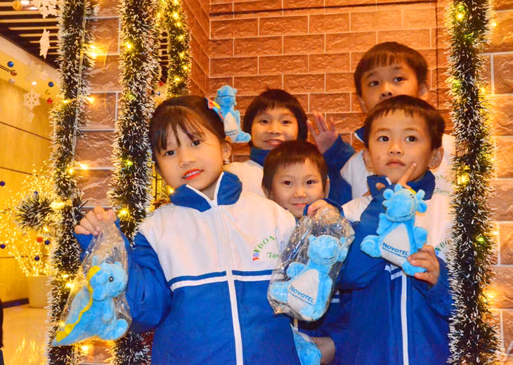 The joy of receiving gifts from Santa Claus