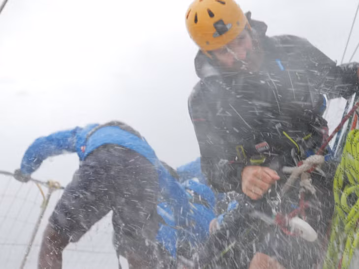 In Race 2, brave skippers overcome weather challenges and other experienced competitors