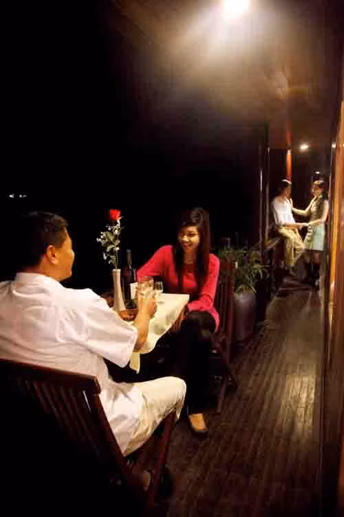 Enjoying the quiet atmosphere 