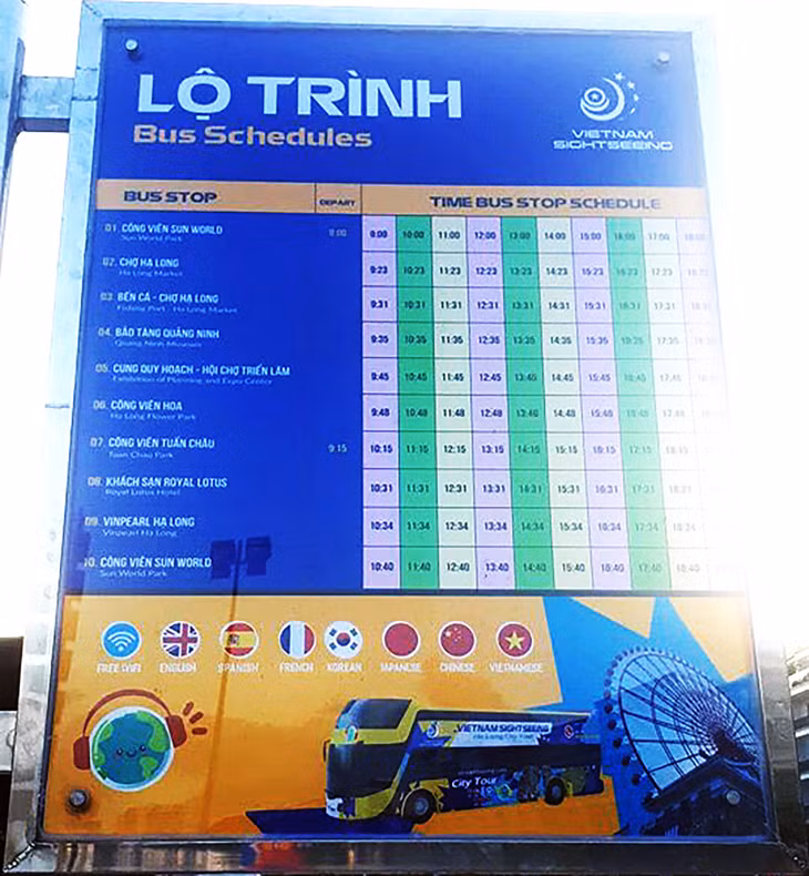 These buses will run through a variety of attractions in Halong city.