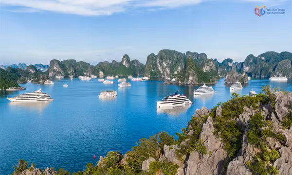 Ha Long Bay in the hues of September autumn