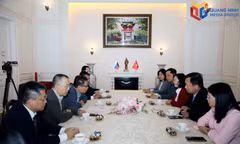 Quang Ninh City delegation works with Vietnamese Embassy in Russia