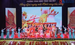 Art show “Hong Gai - A new day of aspiration and radiance”