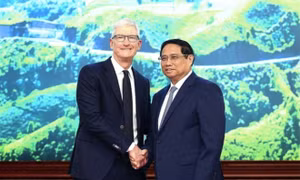 Vietnamese Prime Minister meets Apple CEO Tim Cook to discuss cooperation and development