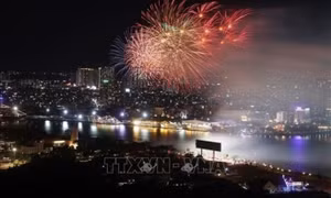 Fireworks light up HCM City skies on reunification day