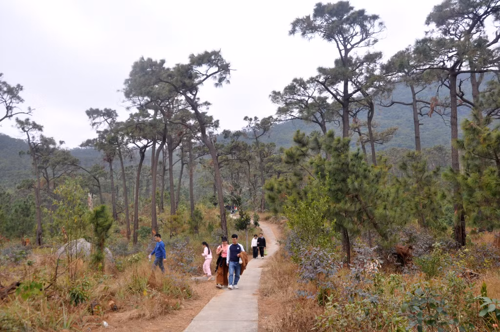 It takes visitors around one hour to climb seven hills and follow a narrow path to reach the site.