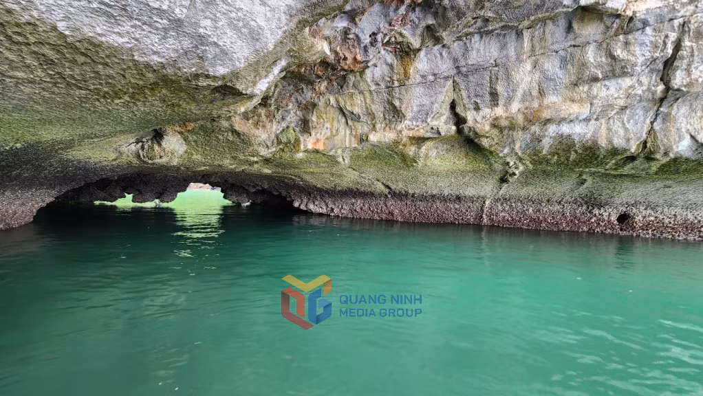 The only cave entrance leading into Dau Be Lake from the waters of Ha Long Bay