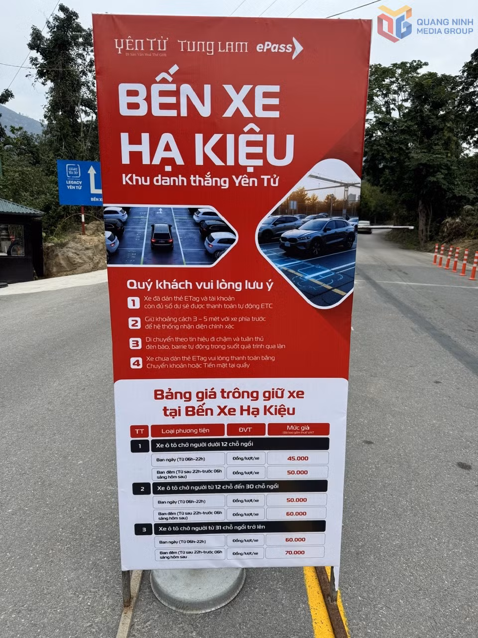 Parking fees previously applied at Ha Kieu Parking Area.