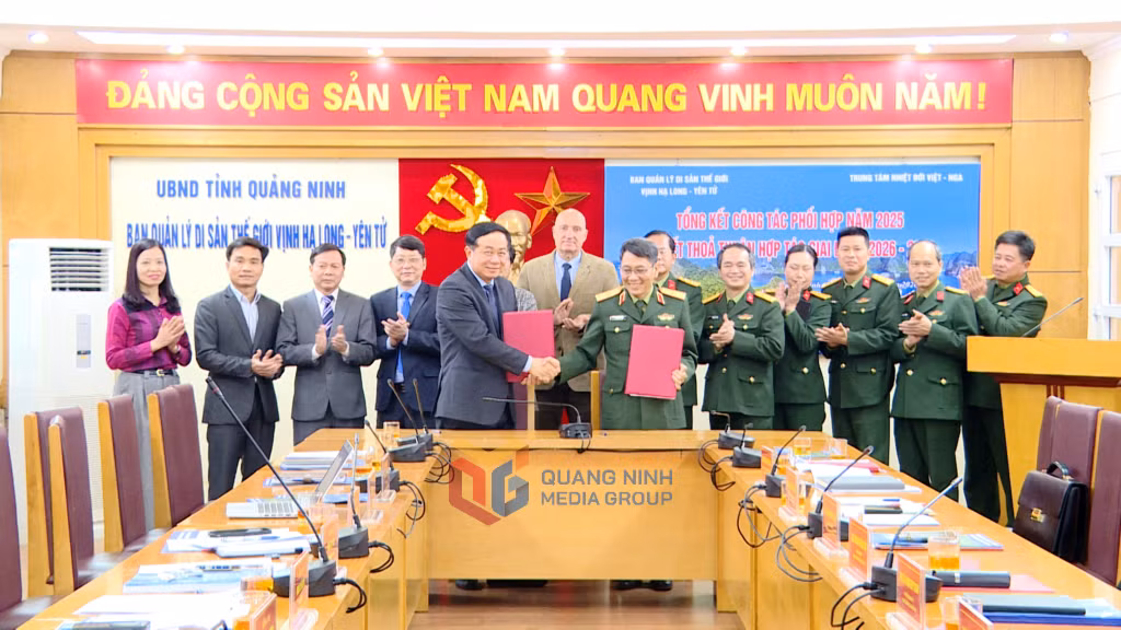 The Ha Long Bay–Yen Tu World Heritage Management Board and the Vietnam–Russia Tropical Center (under the Ministry of National Defence) sign a cooperation agreement for the 2026–2030 period.