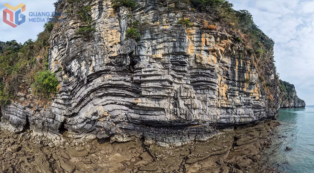 Rock formations at Cap Islet, sculpted by wind and water over hundreds of millions of years.