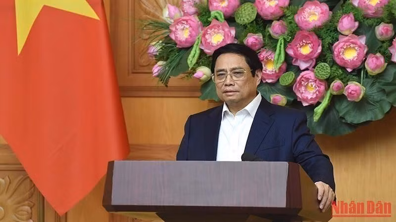 PM Pham Minh Chinh speaks at the event. (Photo: NDO)