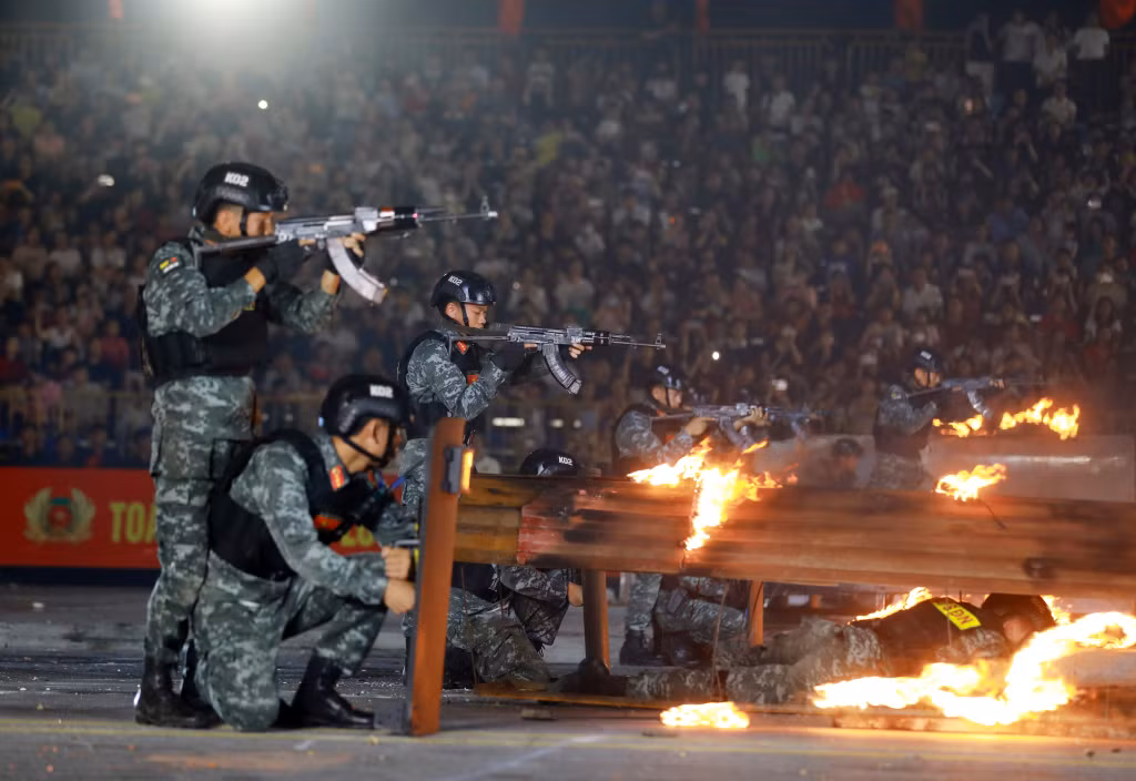 A demonstration of VIP protection tactics.