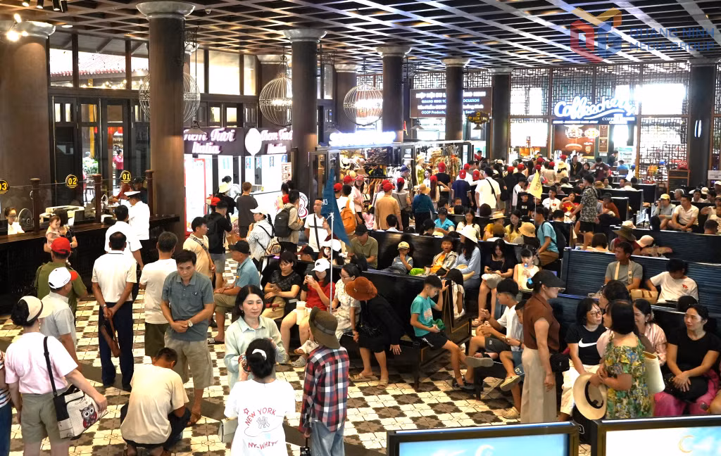 Ha Long International Cruise Port is bustling with tourists checking in for cruises to explore Ha Long Bay.
