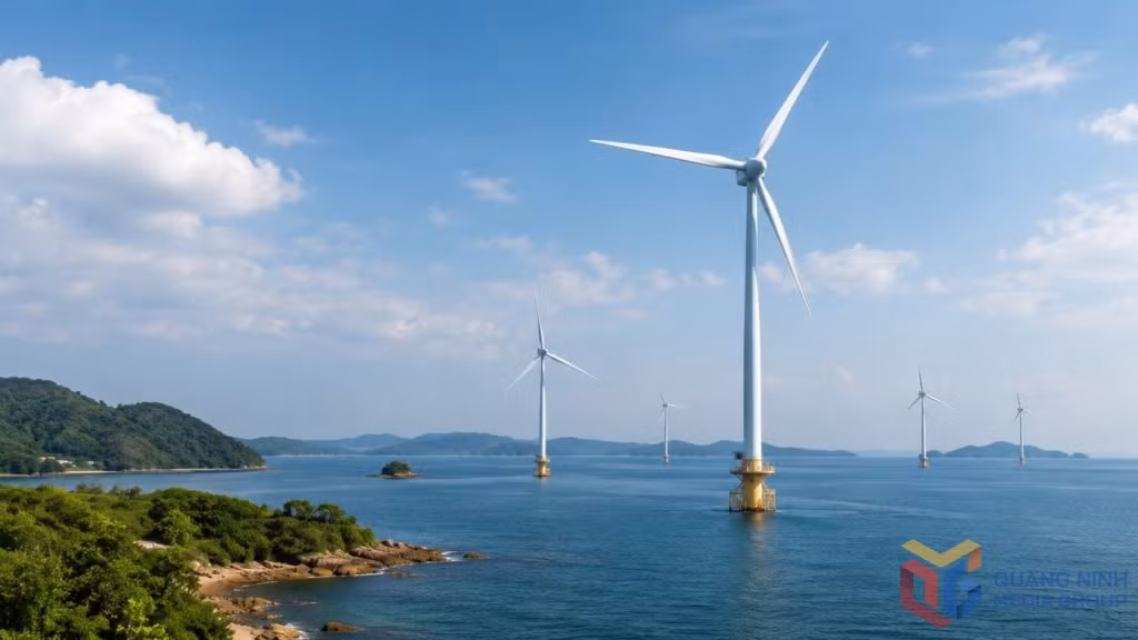Quang Ninh 4 Wind Power Plant has a designed capacity of 50 MW, with a total investment of more than VND 2.364 trillion. Illustration photo.