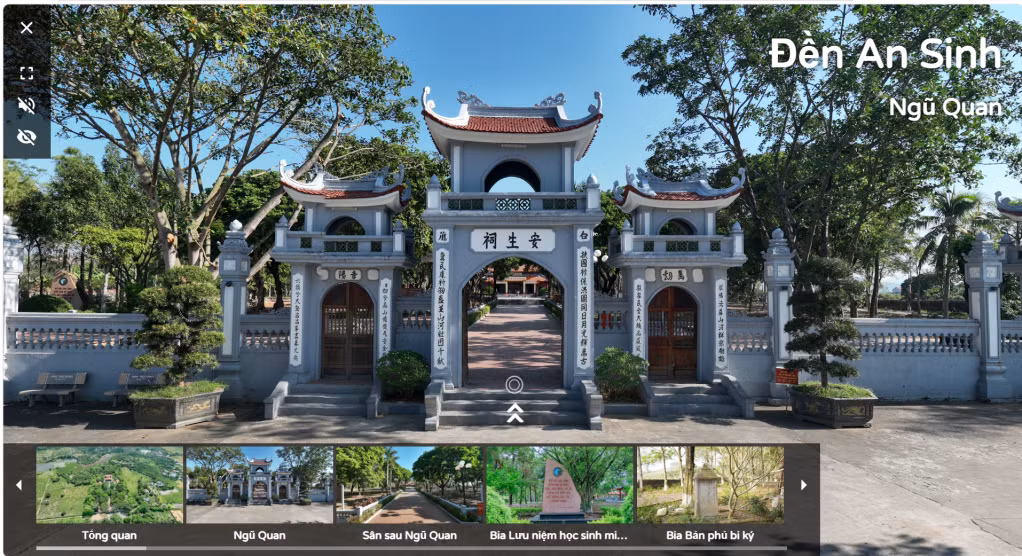 Digitization of the An Sinh Temple relic site within the Special National Heritage Complex of the Tran Dynasty. 