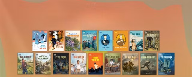 YOUNG HEROS: The Kim Đồng Publishing House has released a book series entitled 'Những Anh Hùng Trẻ Tuổi' (Young Heroes) about young Vietnamese heroes. Photo courtesy of the publisher