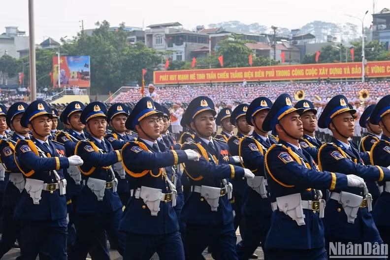 The formation of the Vietnam Coast Guard officers.