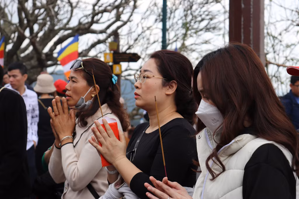 They pray for a new year of good health and peace.