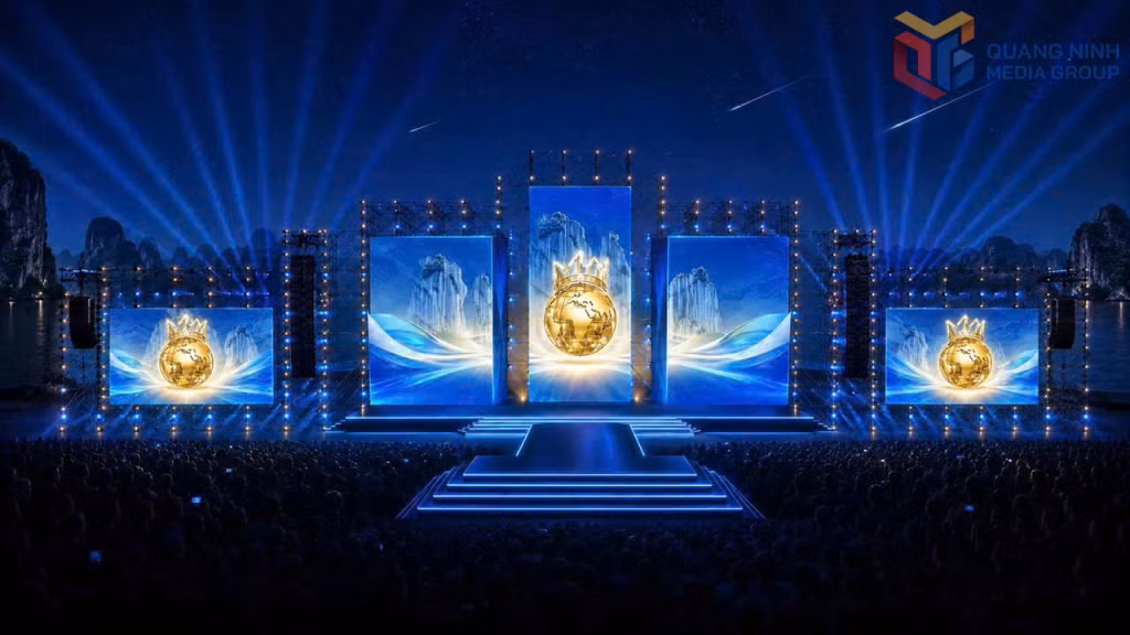 The opening event stage at Halong Marina Beach Square, designed to accommodate more than 10,000 spectators.