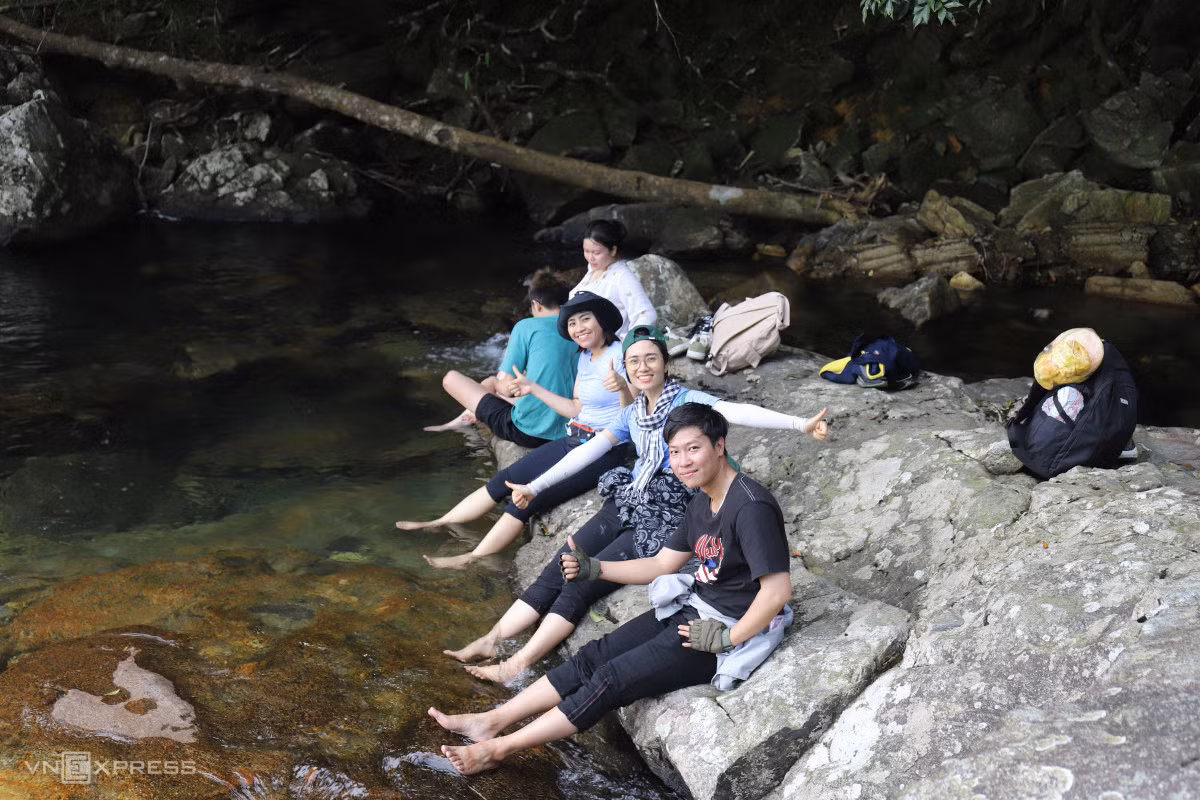 Exploring magnificent waterfalls in Bach Ma National Park