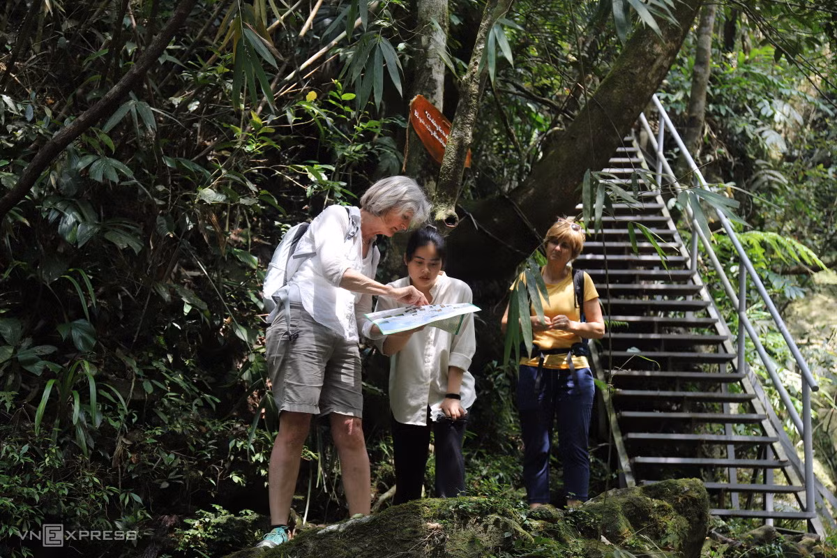 Exploring magnificent waterfalls in Bach Ma National Park