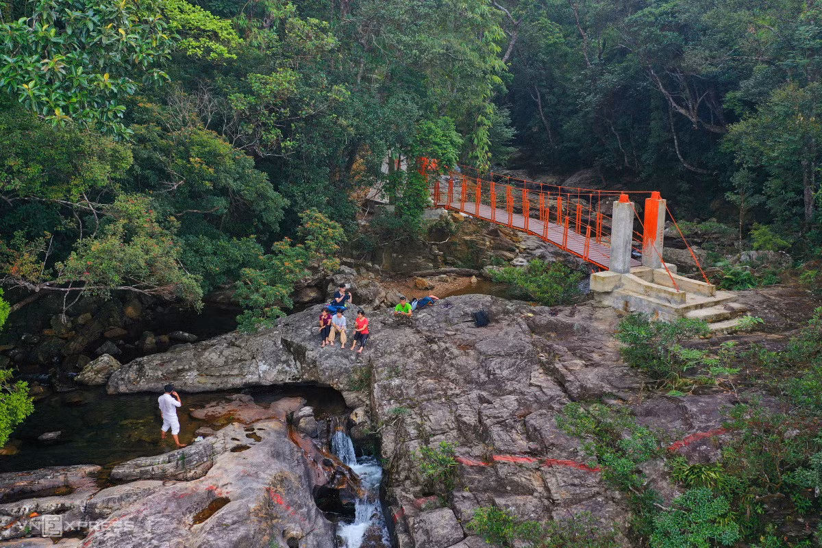Exploring magnificent waterfalls in Bach Ma National Park
