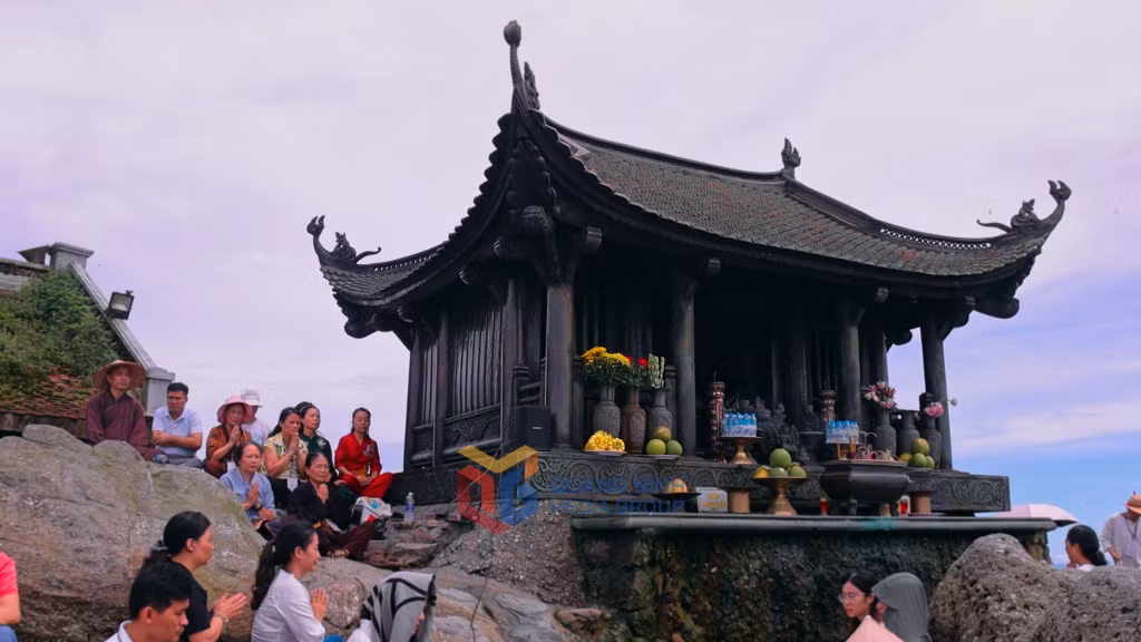 Visitors practicing meditation at Dong Pagoda can experience moments of profound stillness and reflection, fostering a deeper connection with the philosophical teachings of Buddhism.