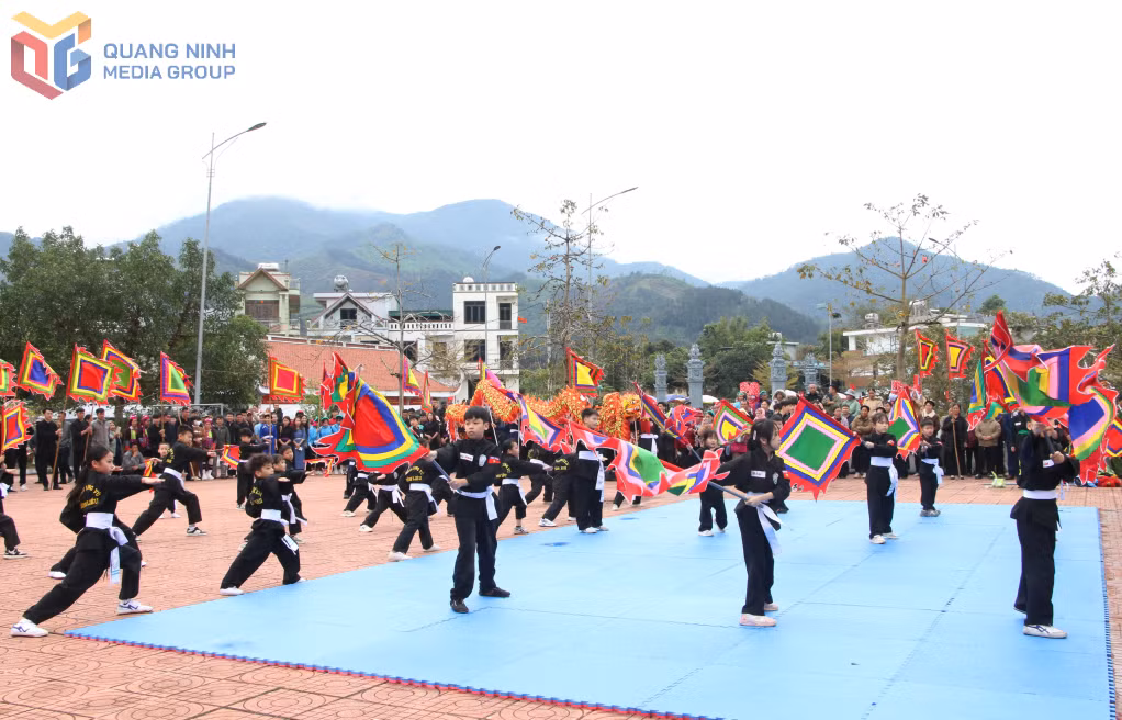 A traditional martial arts performance at the festival.