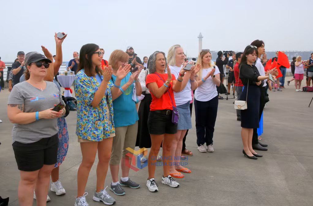 Yacht crews' families also joined the ceremony.