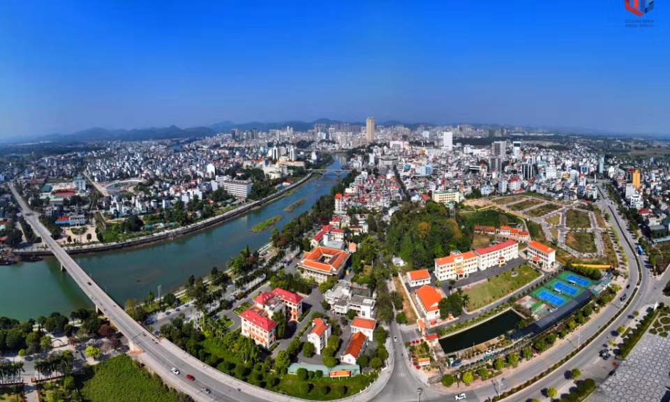 An aerial view