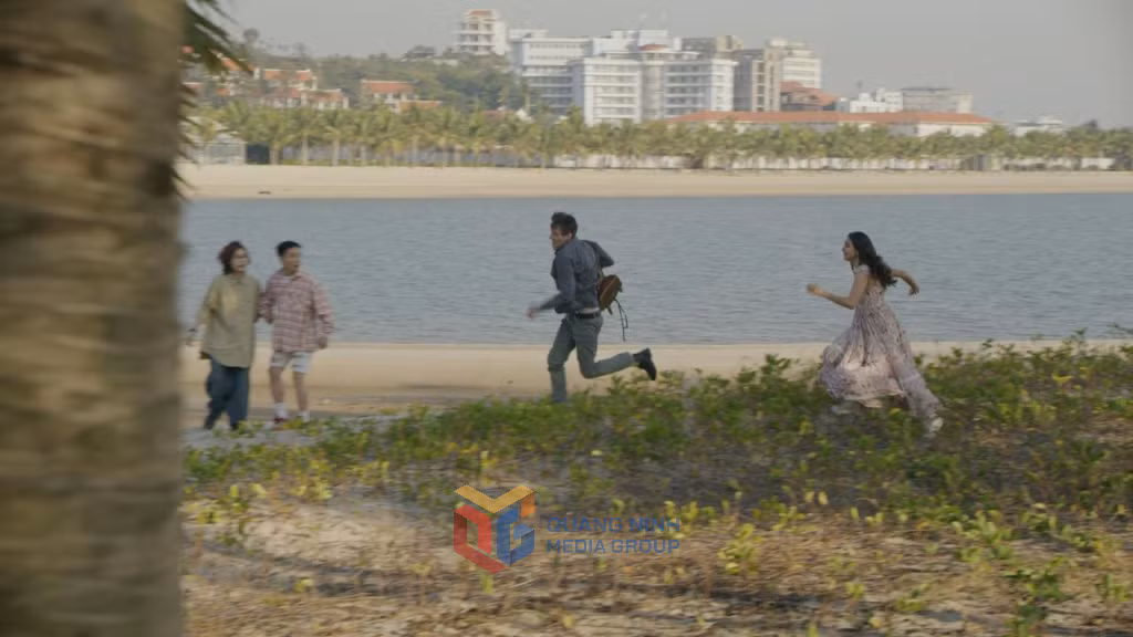 A filming scene in Tuan Chau