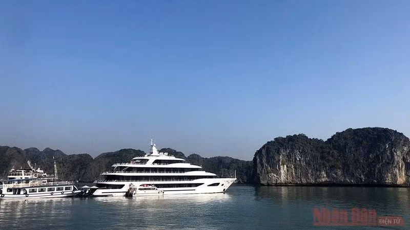 Visitors on the cruise ships to Cat Ba Island. (Photo: NDO)