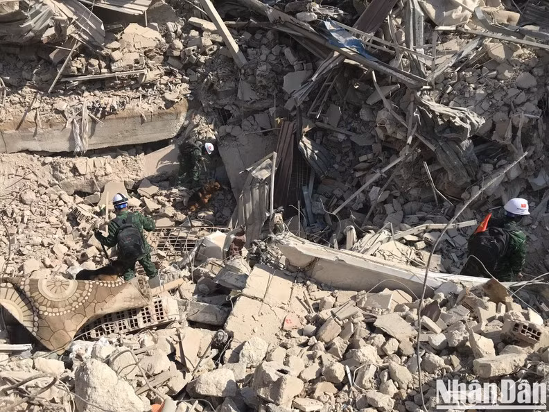 The Vietnamese military team recovered 36 bodies from the rubble in Hatay.