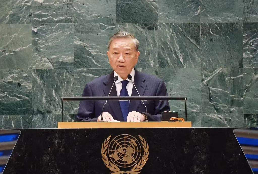 Party General Secretary and President Tô Lâm speaks at the UN Summit of the Future in New York. — VNA/VNS Photo